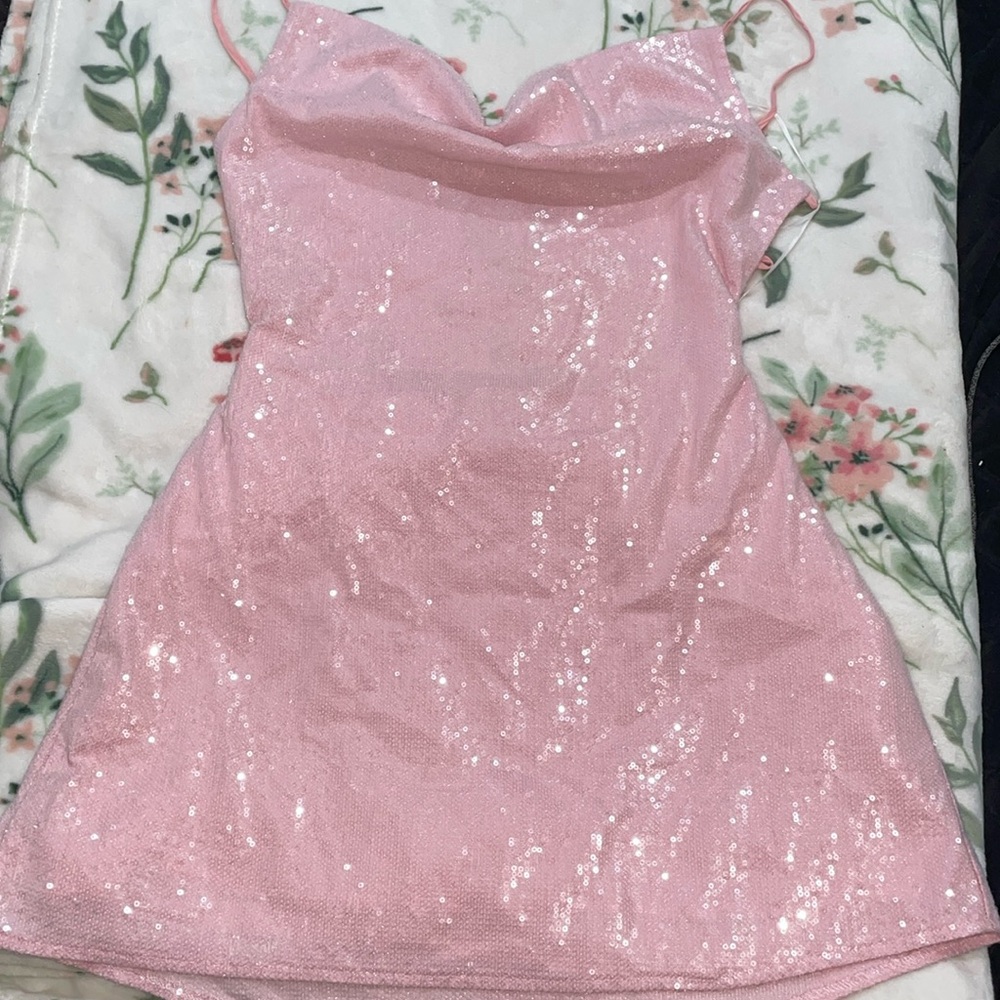 Pink Sequin Dress